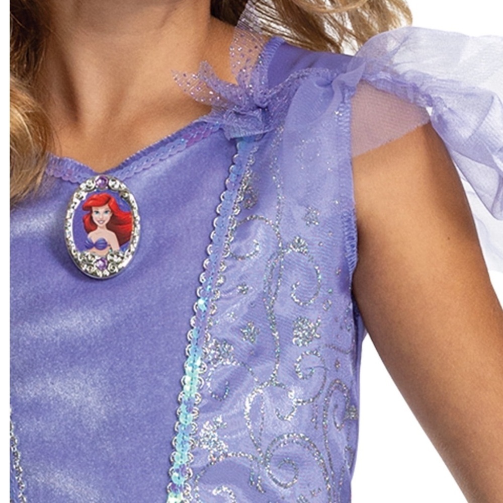 NWT! Disney The Little Mermaid Ariel Princess Dress Costume M 7/8 - Picture 3 of 8